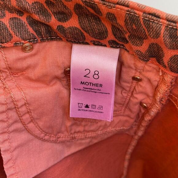 MOTHER Looker Ankle Fray Animal Attraction Leopard Print Skinny Jeans Pants 28 - Picture 10 of 10